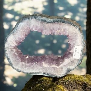 💜 Premium Amethyst Geode Slice Slab • Healing Crystal •Sparkling Points • Brazil